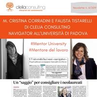 M. Cristina Corradini e Fausta Tistarelli di Clelia Consulting Navigator all'Università di Padova - Newsletter n. 4/2019